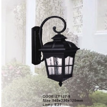 CODE: ZY127-9: Đèn gắn tường ngoài trời - KT: 540mm x 230mm x 320mm - Đèn E27 x 1 bóng