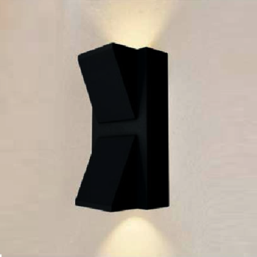 SN - VC 1272Đ: Đèn gắn tường ngoài trời - KT: Ø80mm x H140mm - Đèn LED 5W x 2, ánh sáng vàng trung tính 4000K