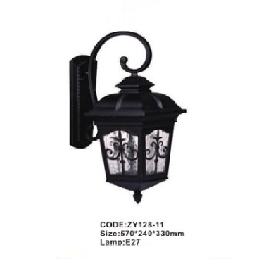 CODE: ZY128-11: Đèn gắn tường ngoài trời - KT: 570mm x 240mm x 330mm - Đèn E27 x 1 bóng