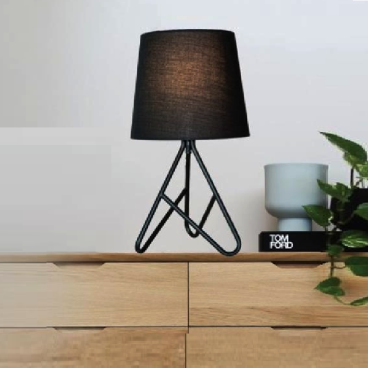 35 - DB13 ĐEN: Đèn đặt tủ đầu giường/ đặt bàn - KT: L230mm x H500mm - Bóng đèn E27 x 1 bóng