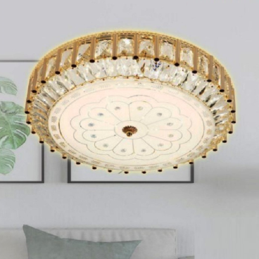 35 - OPLH130: Đèn ốp trần LED chao thủy tinh - KT: Ø500mm - Đèn LED đổi 3 màu