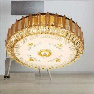 35 - OPLH131: Đèn ốp trần LED chao thủy tinh - KT: Ø500mm - Đèn LED đổi 3 màu