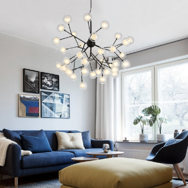 THCN 133A-18-27B: Đèn thả chao quả bi - KT: Ø700mm x H1100mm - Bóng đèn LED G4 x 27 bóng