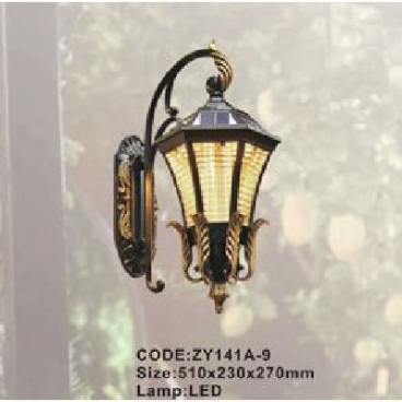CODE: ZY141A-9: Đèn gắn tường ngoài trời - KT: 510mm x 230mm x 270mm - Đèn E27 x 1 bóng