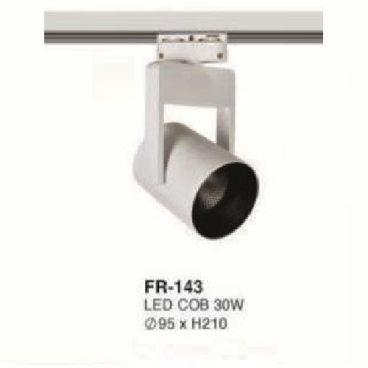 FR-143: Đèn rọi ray LED COB 30W - KT: Ø95mm x H210mm - 1 chế độ ánh sáng (trắng/vàng/trung tính)