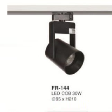 FR-144: Đèn rọi ray LED COB 30W - KT: Ø95mm x H210mm - Ánh sáng Trắng/Vàng/Trung tính