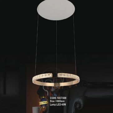 CODE: 1457/600mm: Đèn thả LED  - KT: Ø600mm - Đèn LED 48W ánh sáng đổi 3 màu
