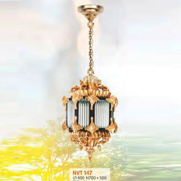NVT 147: Đèn thả - KT: Ø400mm x H700mm + 500mm - Bóng đèn E27 x 5 bóng