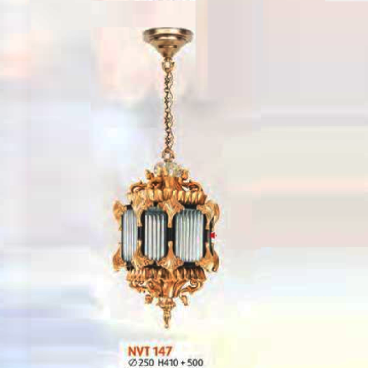 NVT 147: Đèn thả - KT: Ø250mm x H410mm +500mm - Đèn chân E27 x 3 bóng