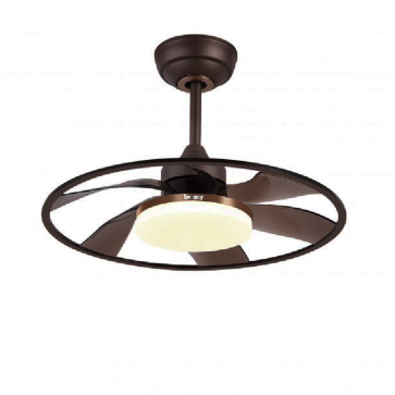 XUFO22T: Quạt trần đèn màu  vàng đồng- Remote