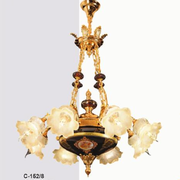 EU - C - 152/8: Đèn chùm thả 8 tay - KT: Ø780mm x H800mm - Bóng đèn E27 x 8 bóng