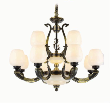 E - C - 156/8+4: Đèn chùm 12 tay -  KT: Ø920mm  x H680mm - Bóng đèn E27 x 12 bóng + Đèn LED