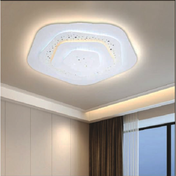 VE - MT - 1572/1: Đèn ốp trần LED - KT: Ø500mm x H100mm - Đèn LED đổi 3 màu - Remote