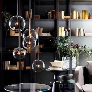 THCN 160 -20: Đèn thả đơn, chao thủy tinh - KT: Ø150mm - Đèn LED G4 x 1 bóng