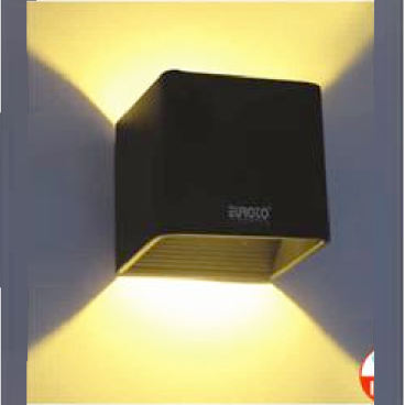 EU - CN - 162: Đèn gắn tường LED - KT: L100mm x W100mm x H80mm - Đèn LED COB 5W ánh sáng vàng
