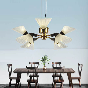 HF - TL 1628/8: Đèn thả LED 8 tay - KT: Ø700mm x H1000mm - Đèn LED G9 x 8 bóng đổi 3 màu