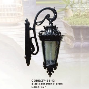 CODE: ZY168-12: Đèn gắn tường ngoài trời - KT: 785mm x 305mm x 415mm - Đèn E27 x 1 bóng