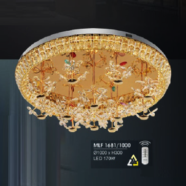 H - MFL 1681/1000: Đèn áp trần Phale LED - KT: Ø1000mm x H300mm - Đèn LED 170W đổi 3 màu