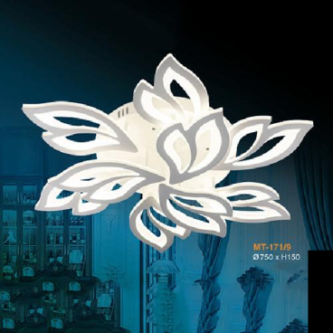 VE -  MT - 171/9: Đèn áp trần LED 9 cánh -  KT: Ø750mm x H150mm - Đèn LED đổi 3 màu