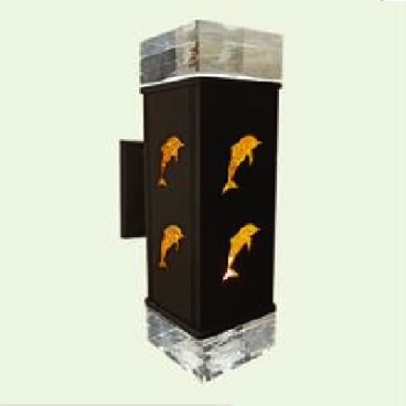 AN - NT - 1787: Đèn gắn tường ngoài trời - KT: 90mm x 90mm x H260mm - Đèn LED ánh sáng vàng 3500K