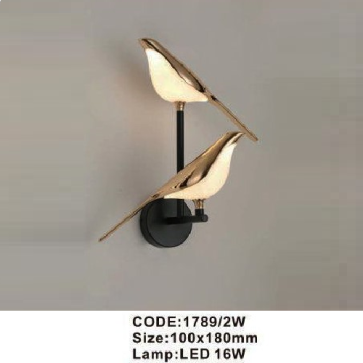 CODE: 1789/2W: Đèn gắn tường LED - KT: 100mm x H180mm - Đèn LED 16W