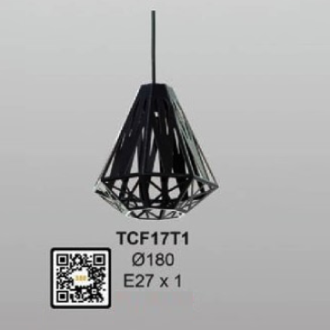 TCF17T1: Đèn thả đơn - KT: 180mm - Đèn E27 x 1 bóng