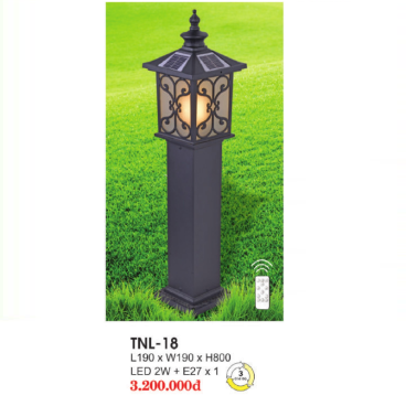 TNL - 18:  Đèn trụ  sân vườn NLMT - Ánh sáng đổi 3 màu