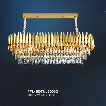 AN - TPL - 18077/L800GD: Đèn thả ngang Phale - KT: L800mm x W350mm x H350mm - Đèn chân E14 x 11 bóng