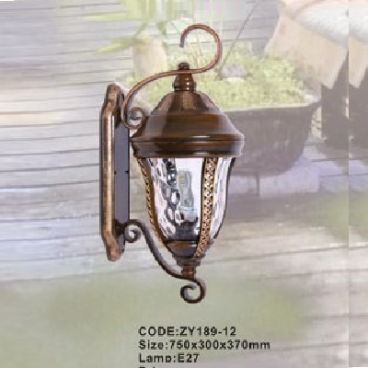 CODE: ZY189-12: Đèn gắn tường ngoài trời - KT: 750mm x 300mm x 370mm - Đèn E27 x 1 bóng