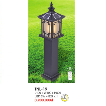 TNL - 19:  Đèn trụ  sân vườn NLMT - Ánh sáng đổi 3 màu