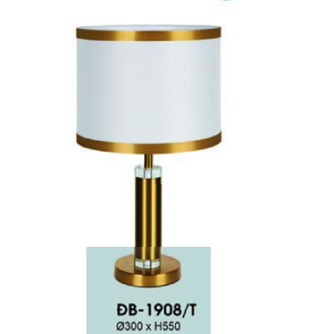 HF - ĐB - 1908/T: Đèn bàn/đèn đầu giường chóa trắng - KT: Ø300mm x H550mm - Bóng đèn E27 x 1 bóng