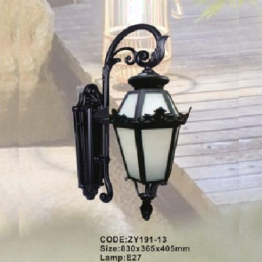 CODE: ZY191-13: Đèn gắn tường ngoài trời - KT: 830mm x 365mm x 405mm - Đèn E27 x 1 bóng