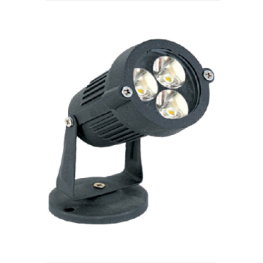 E - FN -191: Đèn pha LED ngoài trời 3W - KT: Ø70mm x H130mm - IP65 - Ánh sáng xanh dương/xanh lá/đỏ