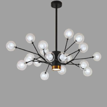 VE - T - 1920/20: Đèn chùm chao quản bi 20 bóng - KT: Ø900mm x H600mm - Đèn LED G4 x 20 bóng