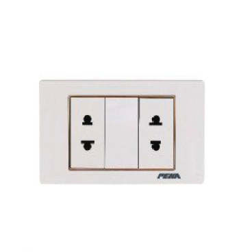 V8.OC2CSS/M2SS: Ổ cắm đôi 2 chấu - 16A - 250V