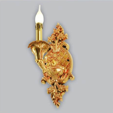 SN - VĐ 2034/1: Đèn vách đồng, bóng đèn nến - KT: Ø150mm x H380mm - Đèn chân E14 x 1 bóng