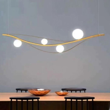 THCN 204-20: Đèn thả ngang chao quả bi - KT: L1000mm x H1100mm - Bóng đèn LED G4 x 4 bóng