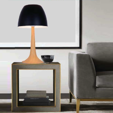 AU - ĐB - 2074/BK: Đèn đặt tủ đầu giường/ đèn bàn - KT: Ø220mm x H420mm - Bóng đèn E27 x 1 bóng