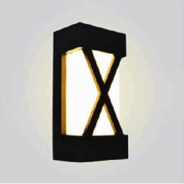 AN - VL - 210: Đèn gắn tường ngoài trời - KT: L120mm x W80mm X H265mm - Đèn LED 12W, ánh sáng vàng