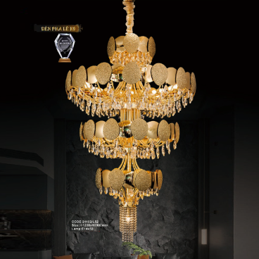 CODE: 21102/L52: Đèn thả Phale  - KT: Ø1200mm x H1800mm - Bóng đèn E14 x 52 bóng