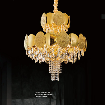 CODE: 21102/L15: Đèn thả Phale - KT: Ø800mm x H800mm - Bóng đèn E14 x 15 bóng