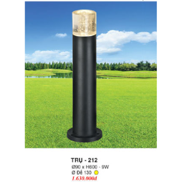 TRỤ - 212: Trụ đèn LED sân vườn 9W - Ánh sáng vàng