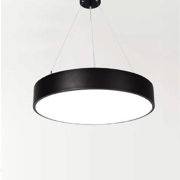 THCN - 213A-18/Đen: Đèn thả tròn LED viền đen dày 50mm - KT: Ø600mm x H50mm - Đèn LED đổi 3 màu