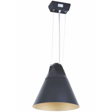 E - TE - 216: Đèn thả đơn chóa hợp kim - KT: Ø250mm x H280mm - Đèn LED COB 35W, góc chiếu 90º - Ánh sáng trắng/trung tính/vàng