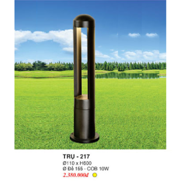 TRỤ - 217: Trụ đèn LED COB sân vườn 10W - Ánh sáng vàng
