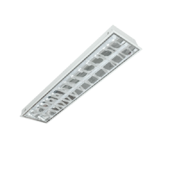 LDA218: Đèn máng phản quáng âm trần 2 bóng - KT: L1215mm x W300mmxH93mm - Bóng LED T8 2 x18W - 1 chế độ ánh sáng (vàng/trắng)