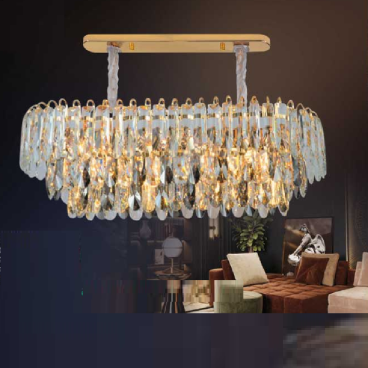 AN - TPL - 21852/L800: Đèn thả ngang Phale - KT: L800mm x W350mm x H250mm - Đèn chân E14 x 11 bóng