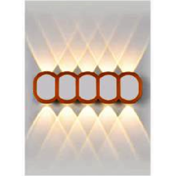 AN - VL - 8220/10WH: Đèn gắn tường ngoài trời - KT: L260mm x H80mm - Đèn LED 10W ánh sáng vàng