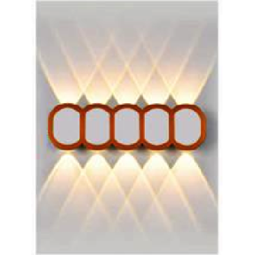 AN - VL - 8220/10WH: Đèn gắn tường ngoài trời - KT: L260mm x H80mm - Đèn LED 10W ánh sáng vàng