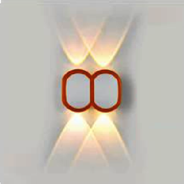 AN - VL - 8220/4WH: Đèn gắn tường ngoài trời - KT: L110mm x H80mm - Đèn LED 4W ánh sáng vàng